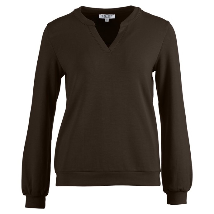 Enjoy Sweater effen Bruin